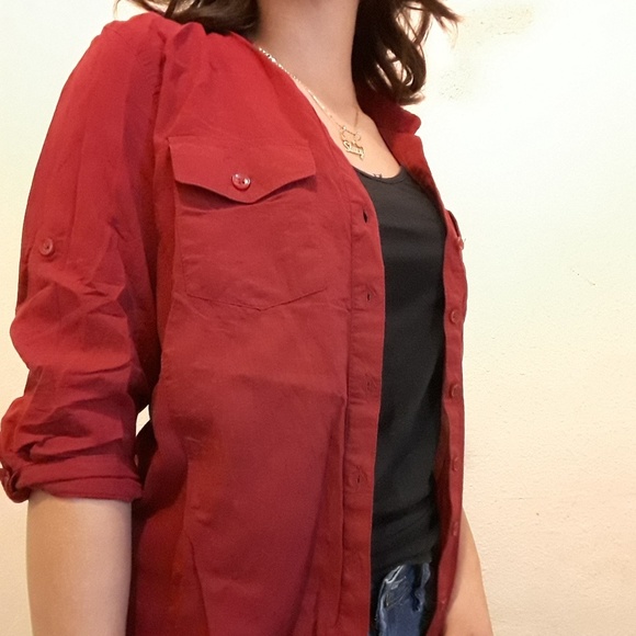 Red button up - Picture 1 of 3
